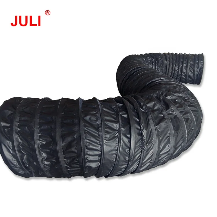 PVC antistatic fire retardant polyester vinyl spiral flexible duct for coal mine