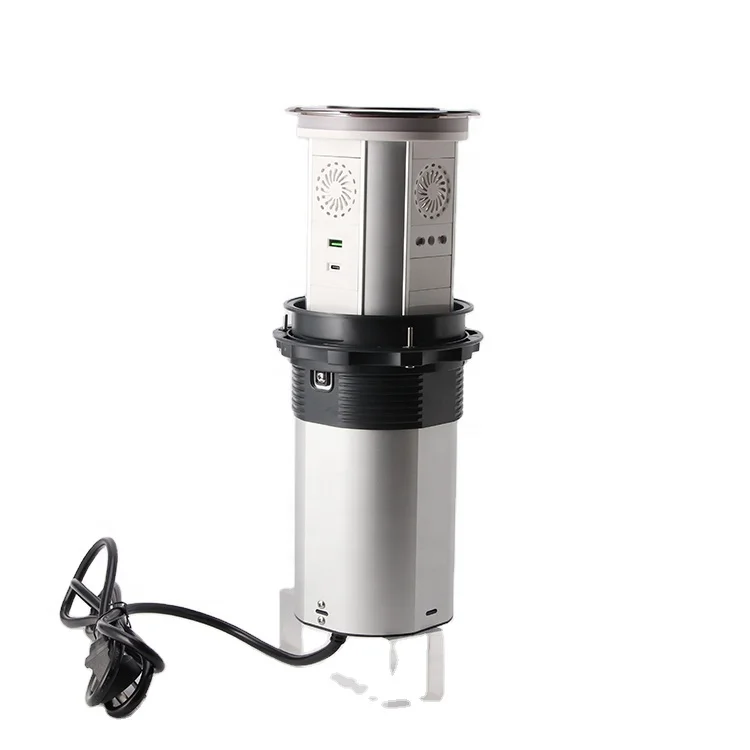 waterproof socket pop up desk top automatic Multi Layer Custom  Pop Up Socket Table Power Socket