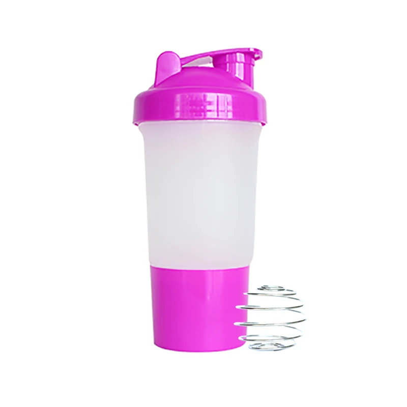 plastic water bottle500 ml sport protein shaker bottle water bottle with plastic sieve