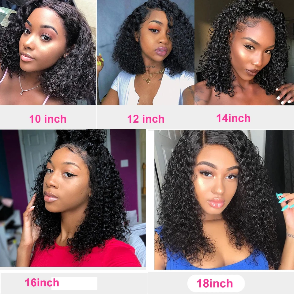 Парики из человеческих волос Бразильские глубокие кудрявые передние парики бразильские натуральные волосы на сетке спереди для черных женщин