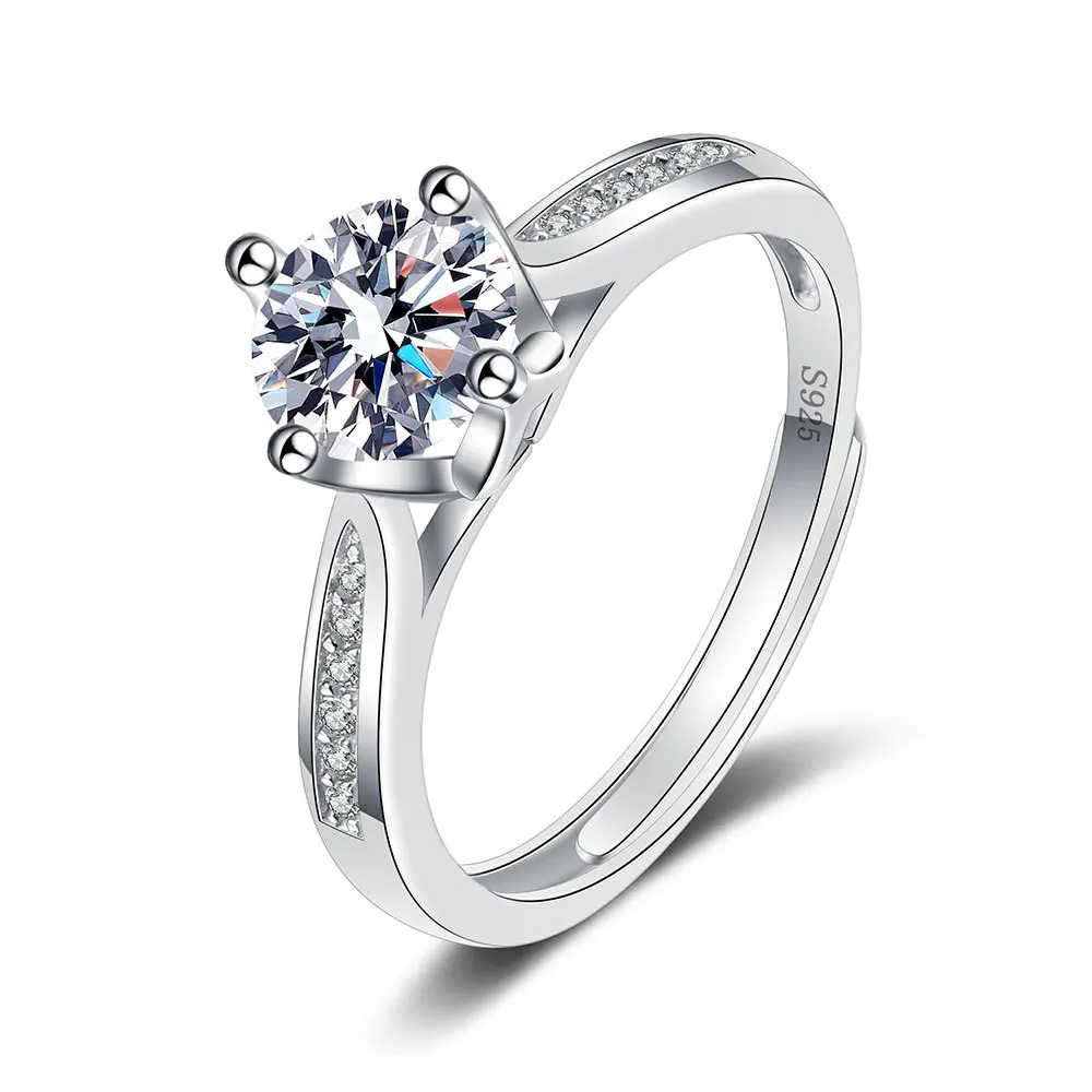 Wedding anelli argento 925 silver jewelry manufacturer oval cut moissanite ring