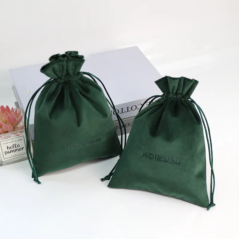 Custom Velvet Jewelry Drawstring Pouch Bags With Logo, Custom Jewelry Velvet Gift Package Bags For Cosmetic