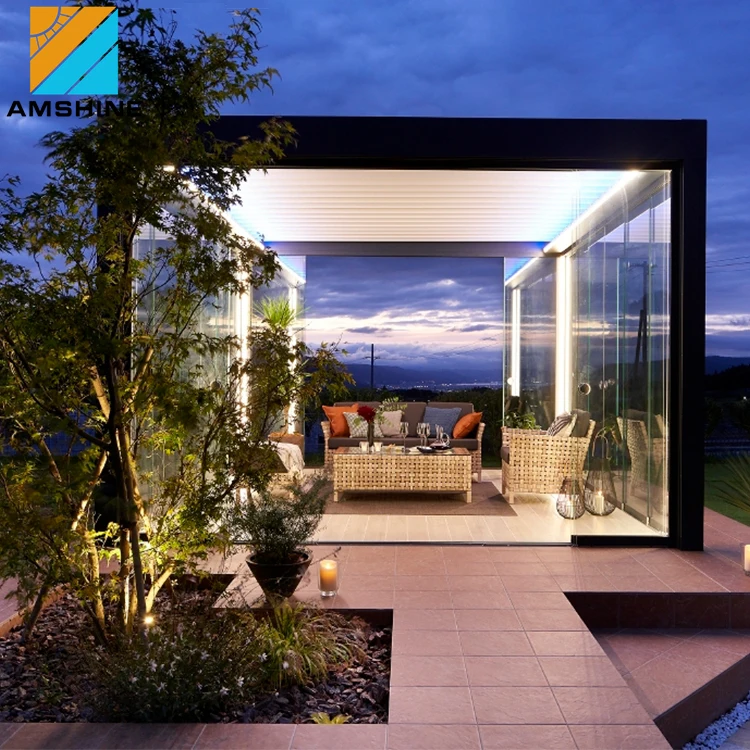 Outdoor Garden Sets Waterproof Aluminium Pergola Metal Frame Diy Sunroom Greenhouse