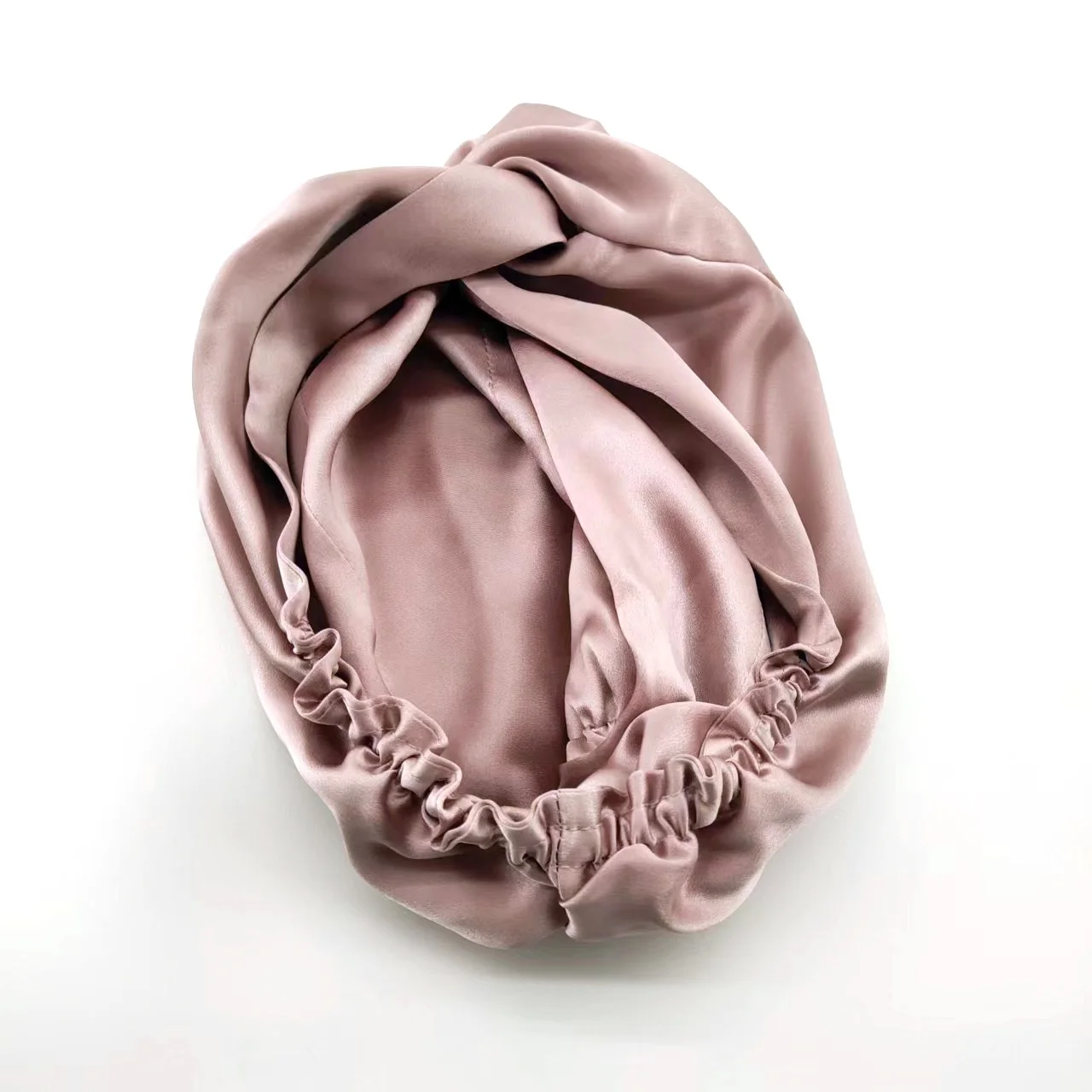 Custom Logo Pure Silk Satin Sleeping Night Cap 22mm 100% Silk Bonnets For Women Hair