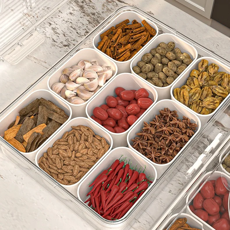 Kitchen household spice storage box Seasoning jar Star anise cinnamon aniseed pepper pepper seasoning box