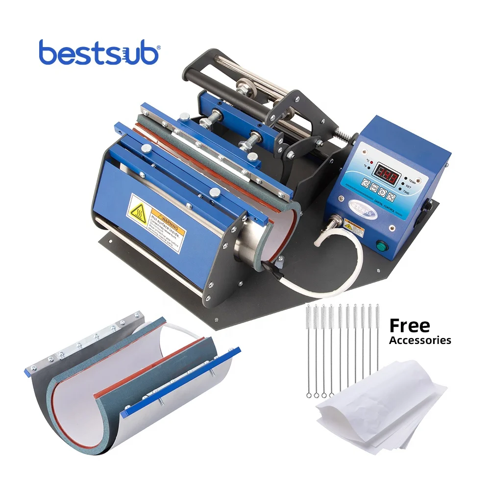 
BestSub Wholesale Transfer Tumbler Machine Sublimation Digital Heat Press Machine Printing Mug Press for 20oz Skinny Tumbler 