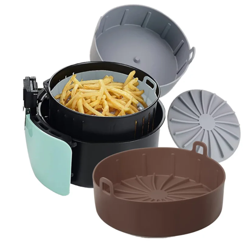 Air Fryer Baking Pan Food Grade Silicone Baking Pan Grease-proof Baking Pan Accessories For Oven,Microwave And Lightwave Oven