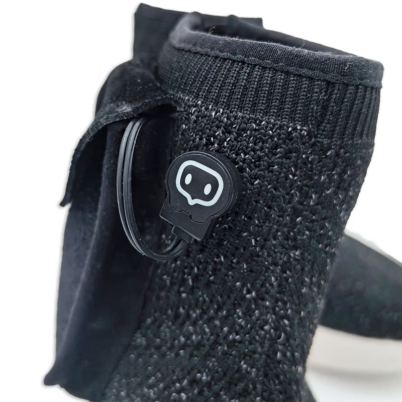 Unisex Custom Printed Logo USB Rechargeable Insole Heated Shoes for Men Women Winter Outdoor Warm Boot Adjustable Temperature