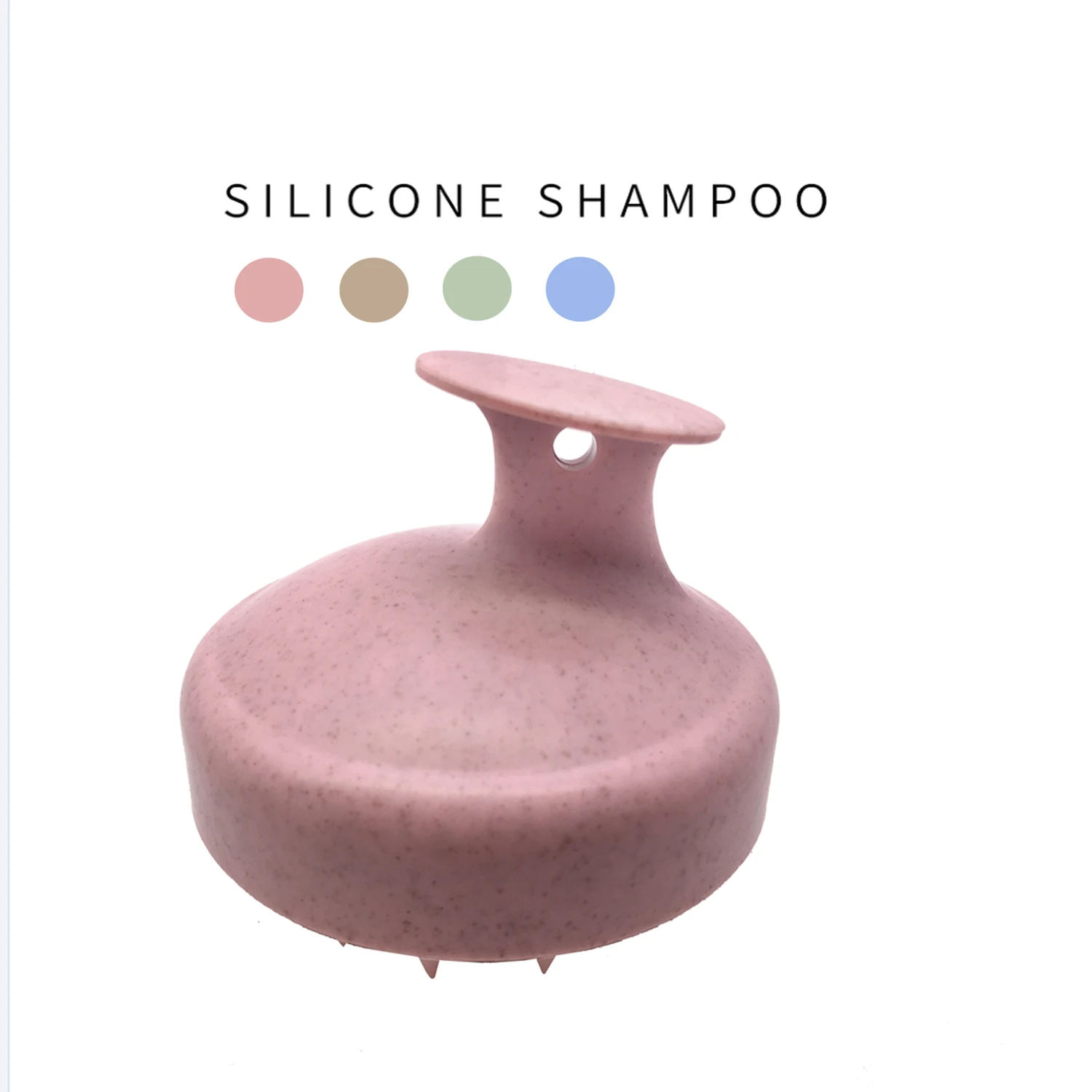 silicone hair scalp massager relax deep clean shampoo shower brush hair massage brush scalp silicone hair brush (1600398210112)