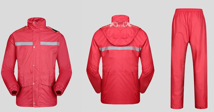 OEM Rain Wear Nylon Foldable Waterproof Rain Coats Mens Pocket Raincoats