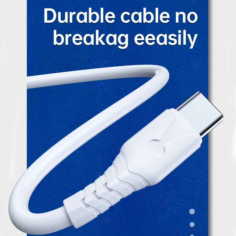 2022 Newest Liquid Silicone Fast Charging Cable 3 in 1 USB  data cable Type C Data Transfer 6 Colors in stock