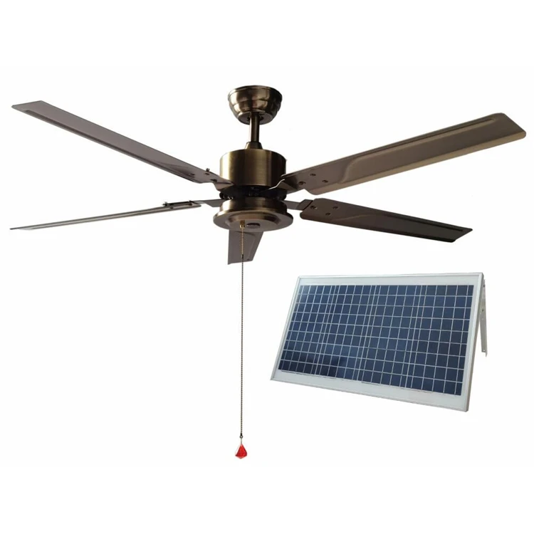 Outdoor low voltage 12v 24v  Solar DC ceiling fan 40w for patio & porches