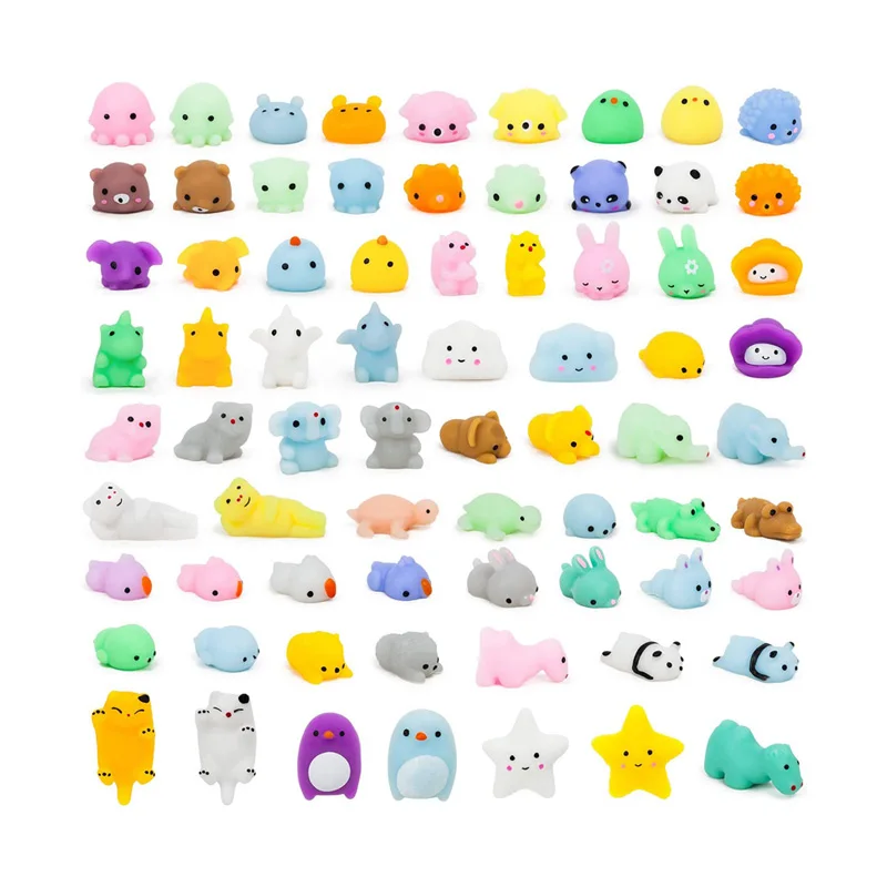 Mini Animal Kawaii Squishy Push toy Packs Random Mochi Squishies Party Favor Toys for Kids Cute Soft Squeezable for children