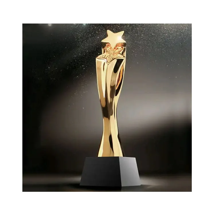 Cheap Creative Custom Metal Star Trophy Gold Football Award Basketball Resin Trophy