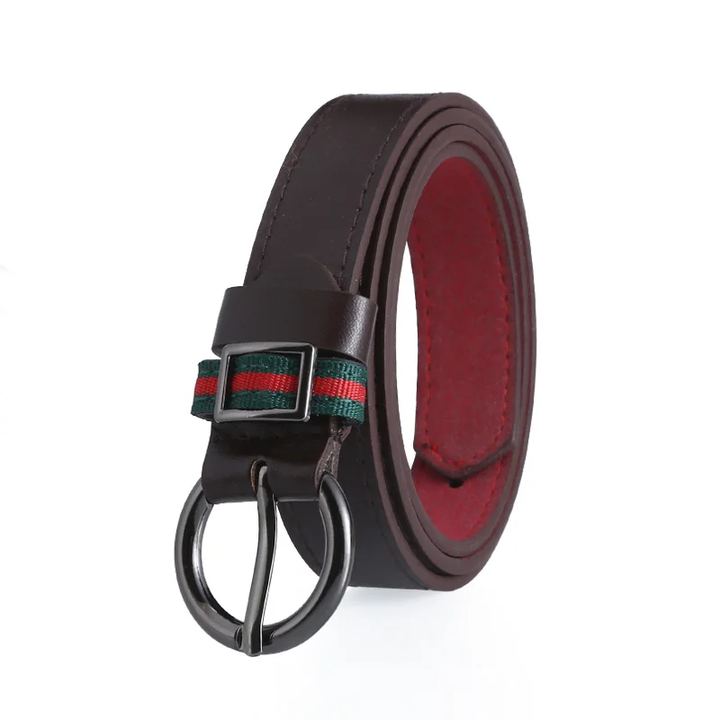 PU Belts and Elastic Band Belt Connection with Metal Buckles for Ladies 6 5cm Width Black Red Blue Dark Pin Color Navy Material