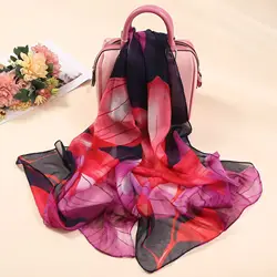 BESTELLA Hot Sale Lotus Design Women's Chiffon Scarf Lightweight Fashion Sheer Scarfs Shawl Wrap Scarves