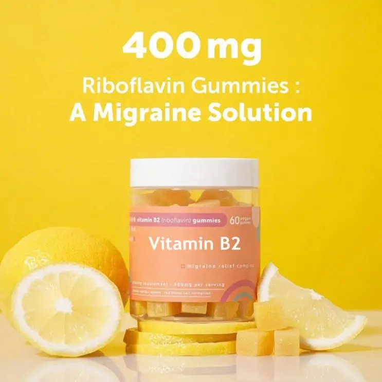 Wholesale OEM Vegan Vitamin B2 Gummies Riboflavin ( b2) 400mg Gummy Immunity Booster