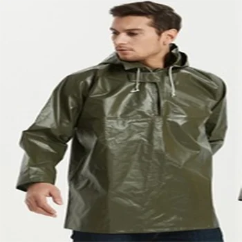 Oilskin hooded Pullover Smock Rainsuit ocean fisherman or crew foul weather gear Waterproof Rainwear