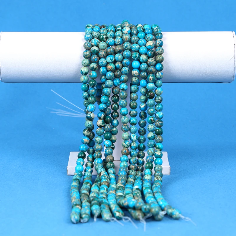 Turquoise Beads Emperor Stone Loose Beads Shoushan Stone Round Beads Wholesale DIY Jewelry Accessories