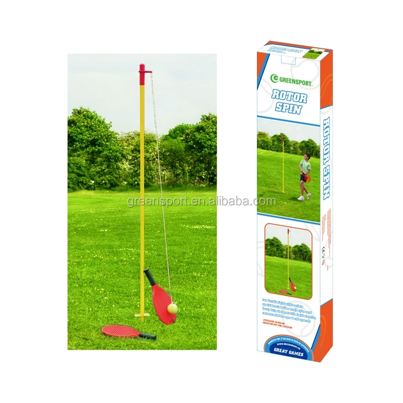 
Hot selling METAL pole tennis tetherball set swing ball tennis rotor spin tennis trainer with pole 