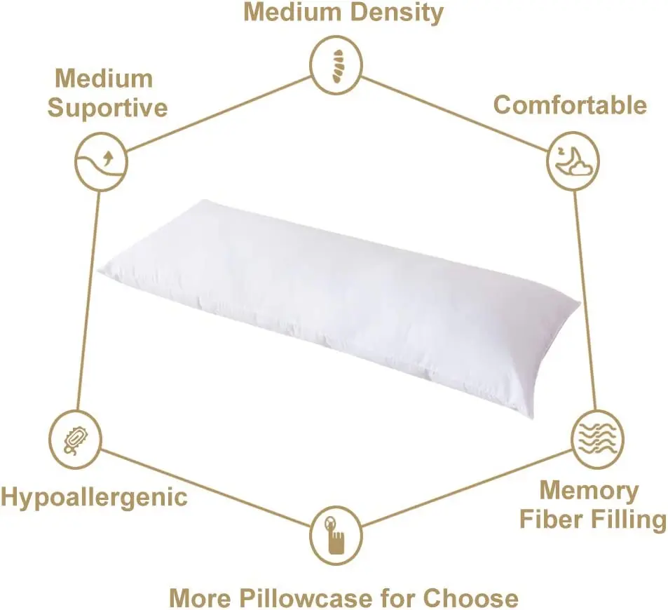 Custom High Quality Latex Large 137*50Cm 160*50Cm Adjustable Shredded Full Body Bed Pillow