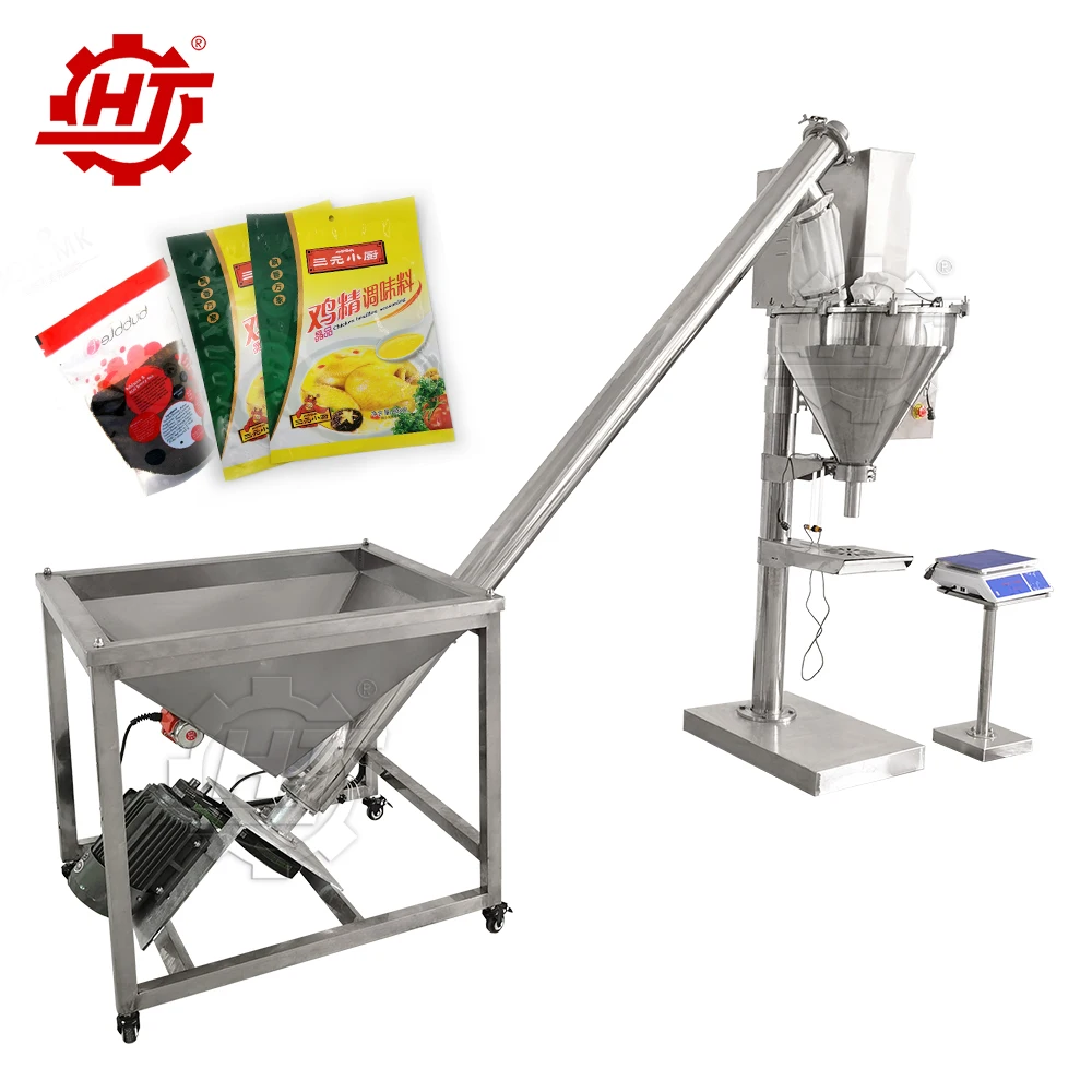 PF-2A Semi Automatic Coffee Powder Filling Packing Machine Auger Filler Pouch Filling Machine Spice Flour Milk Detergent Powder