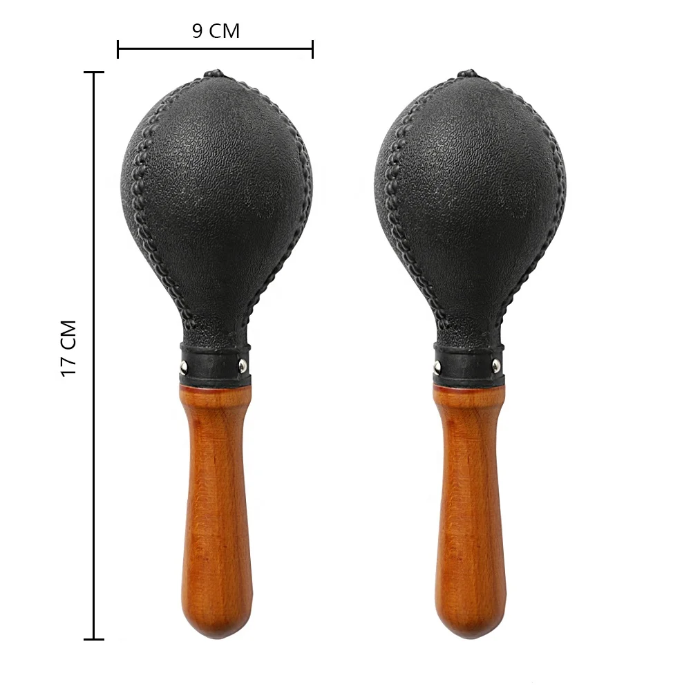 Personalized customization Maracas Pair of Shakers Rattles Sand Hammer with ABS Plastic Shells and Wooden Handles