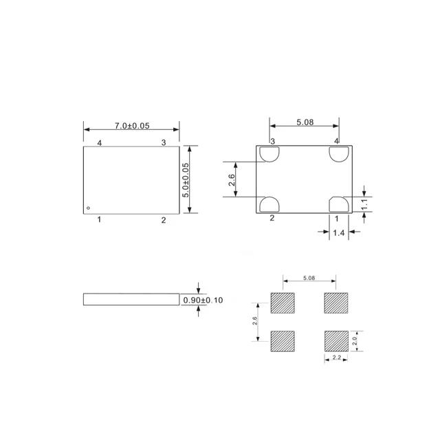 8008 SMD7050 MEMS Programmable Oscillator LVCMOS/HCMOS 7050,OSC,4Pin,96.000MHz,15pF Crystal Oscillator high quality