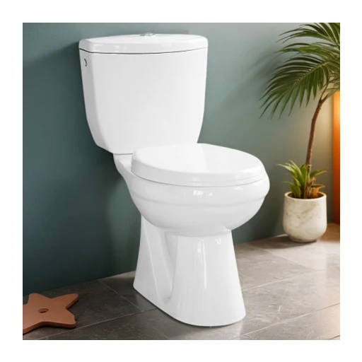 Portugal Wash Down Round Ceramic Two Piece Toilet S Trap Commode Toilet Bathroom WC Water Closet Sanita