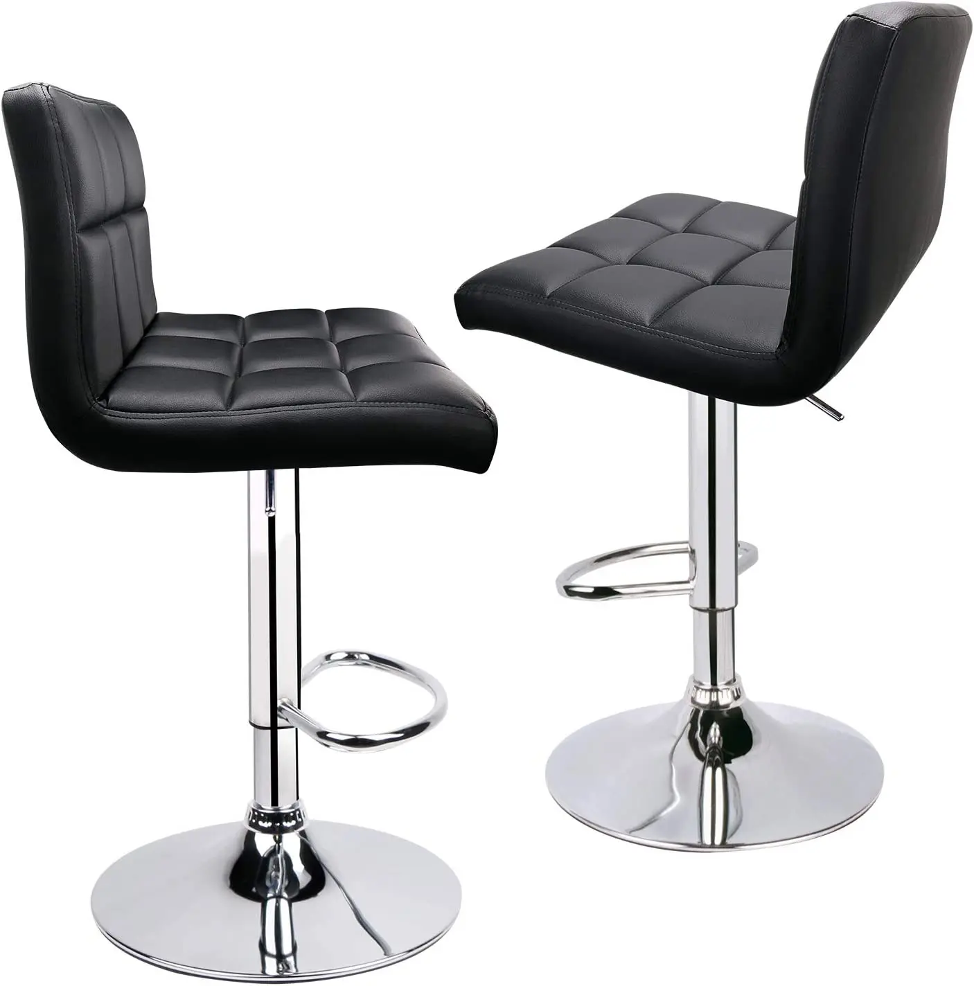 Регулируемое поворотное кожаное кресло с высокой спинкой для ресторана и бара в нордическом стиле