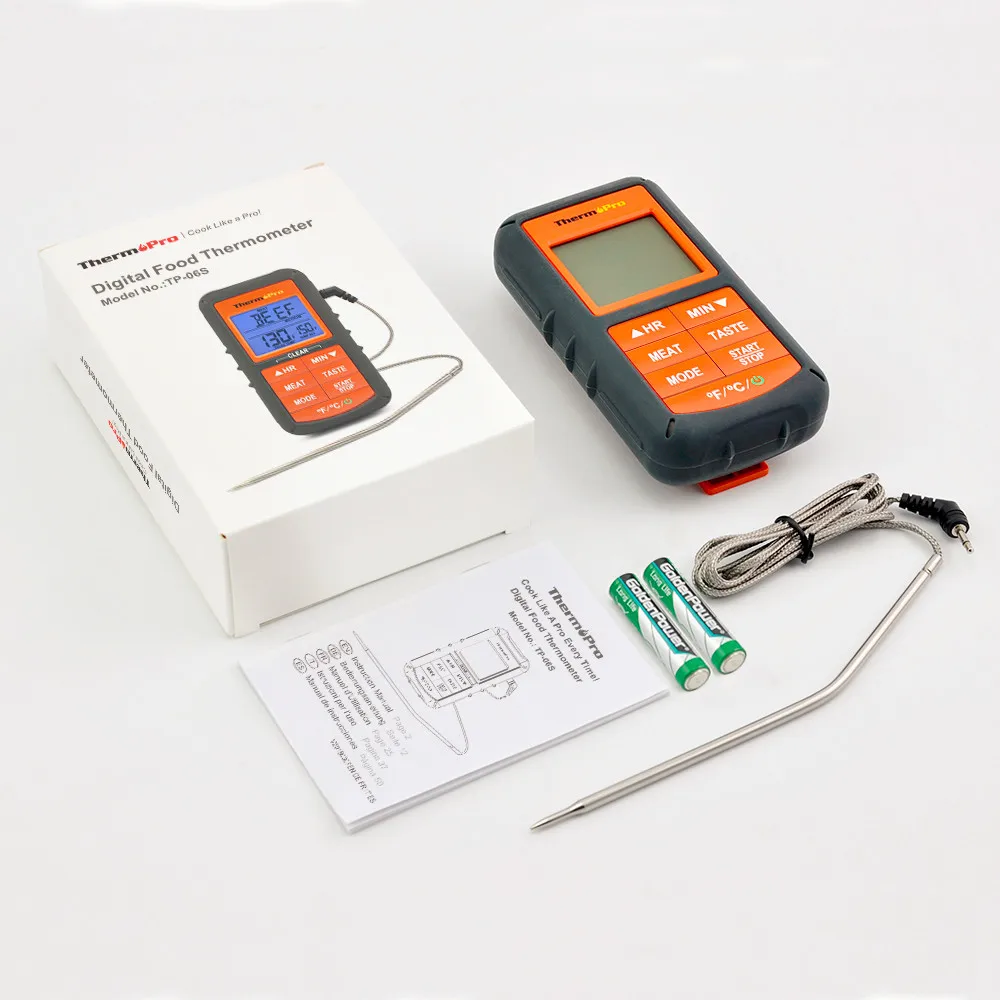 ThermoPro TP06S BBQ Meat Cooking Thermometer For BBQ Grill Smoker Oven