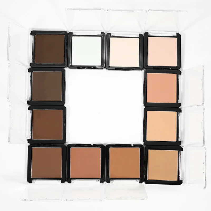 OCHAIN Best Makeup 12 color Face Private Label OEM Pressed Powder Foundation And Powder For All Skin