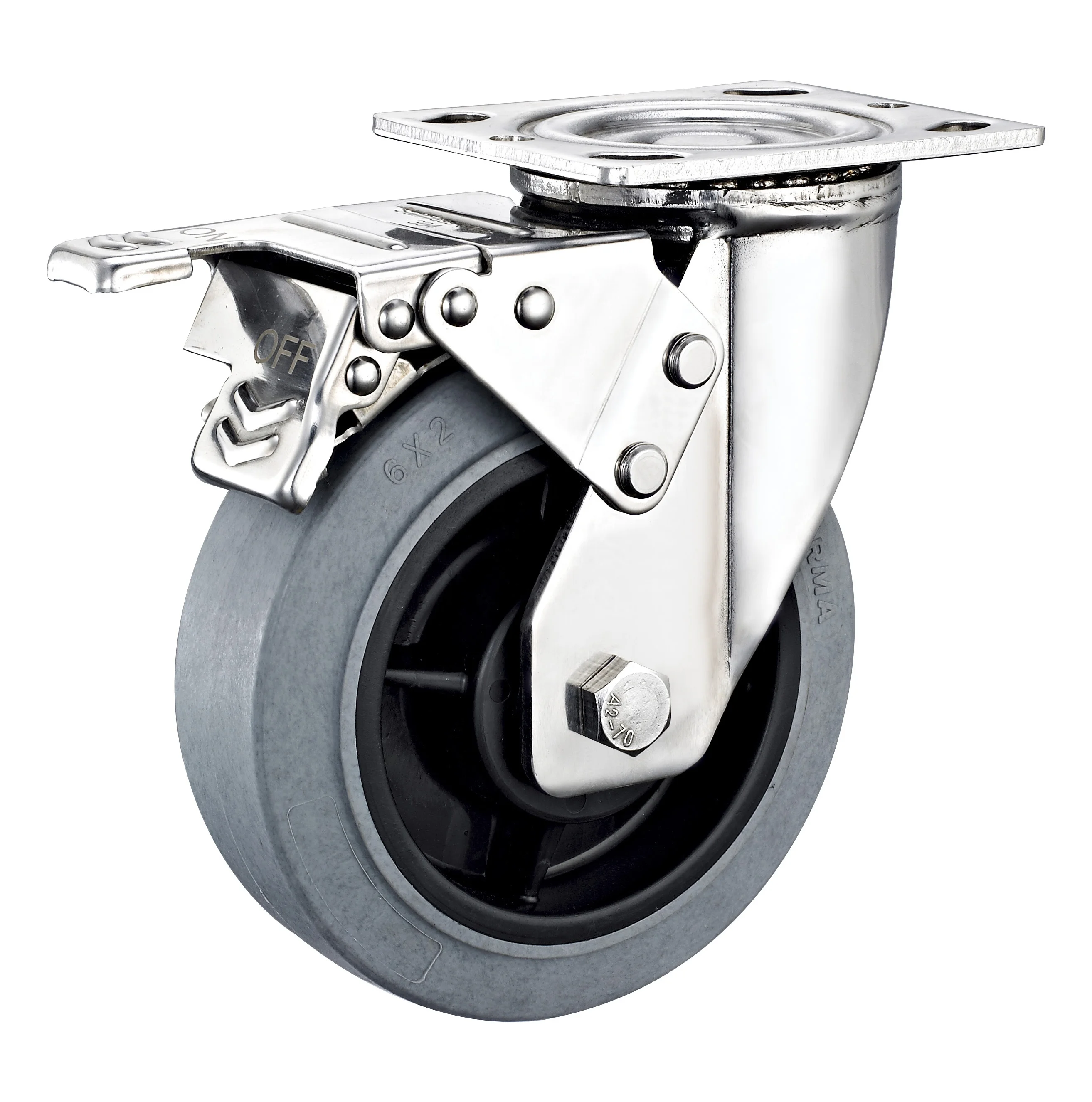 DLPO Forklift caster Swivel 1 ton heavy duty PU caster wheel for container trolley