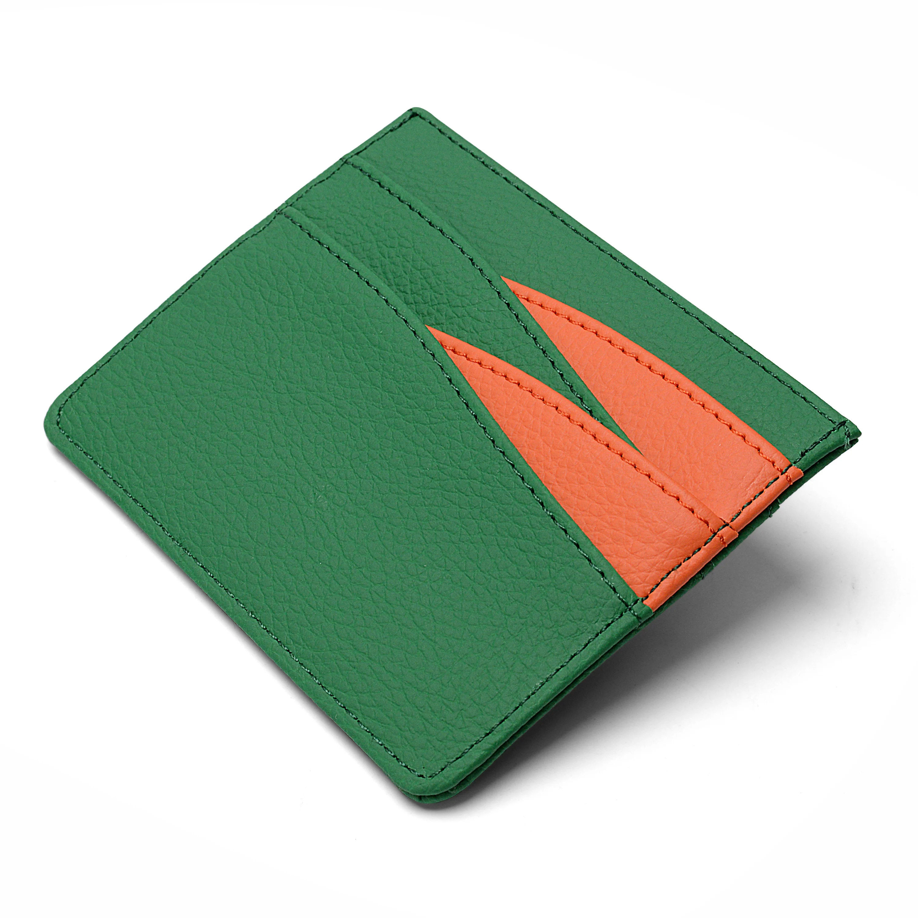 Multicolor Double Spell Card Holder Personalized Cardholders Faux Saffiano Pebbled Leather Credit Card Holder Wallet
