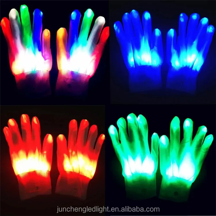 Regalo de Navidad Led Glowing Flashing Gloves