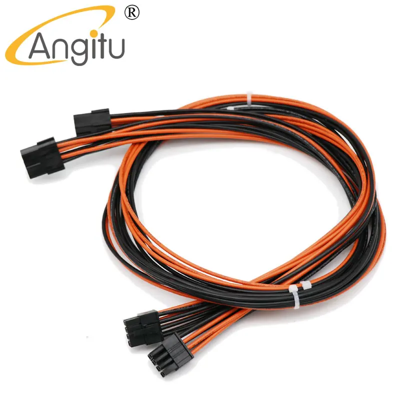 Высококачественная черная красная материнская плата 1007 16awg 8-контактный Удлинительный кабель PCIE/GPU 90