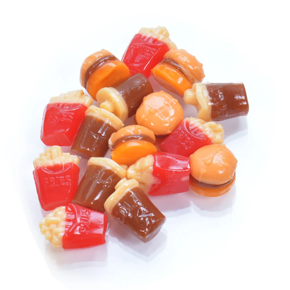 Amos 4D Wholesale Burger Cola Fries Shape Gummy Candy Sweets