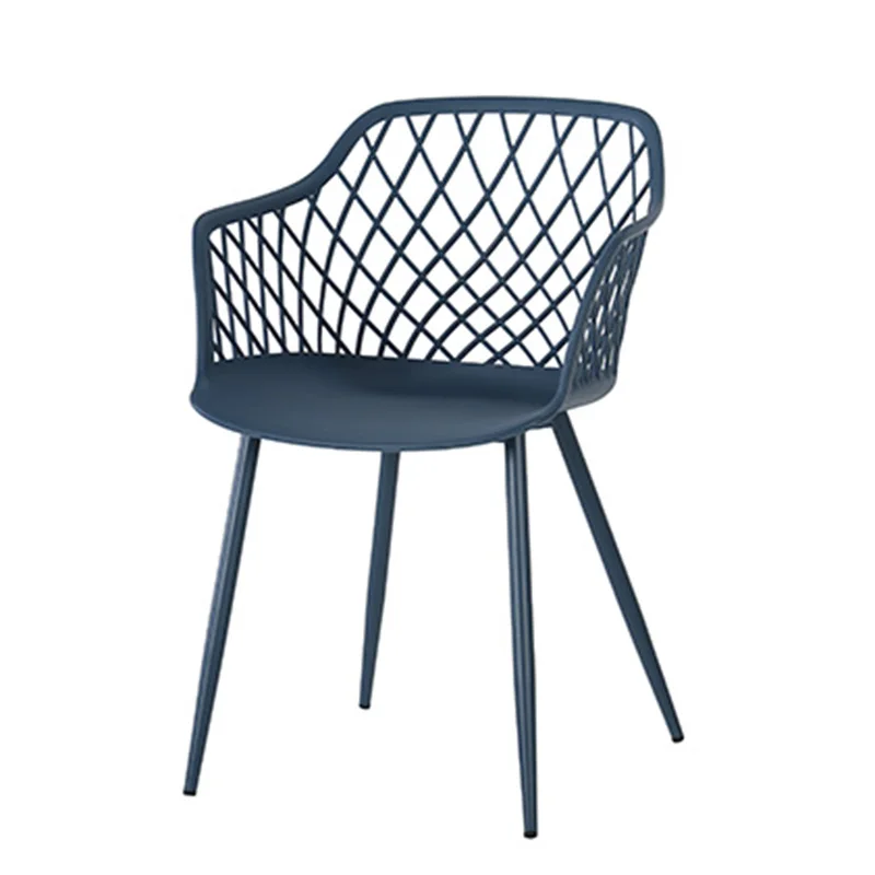 
modern chair new pp polypropylene plastic dining chair with steel leg and cushion 