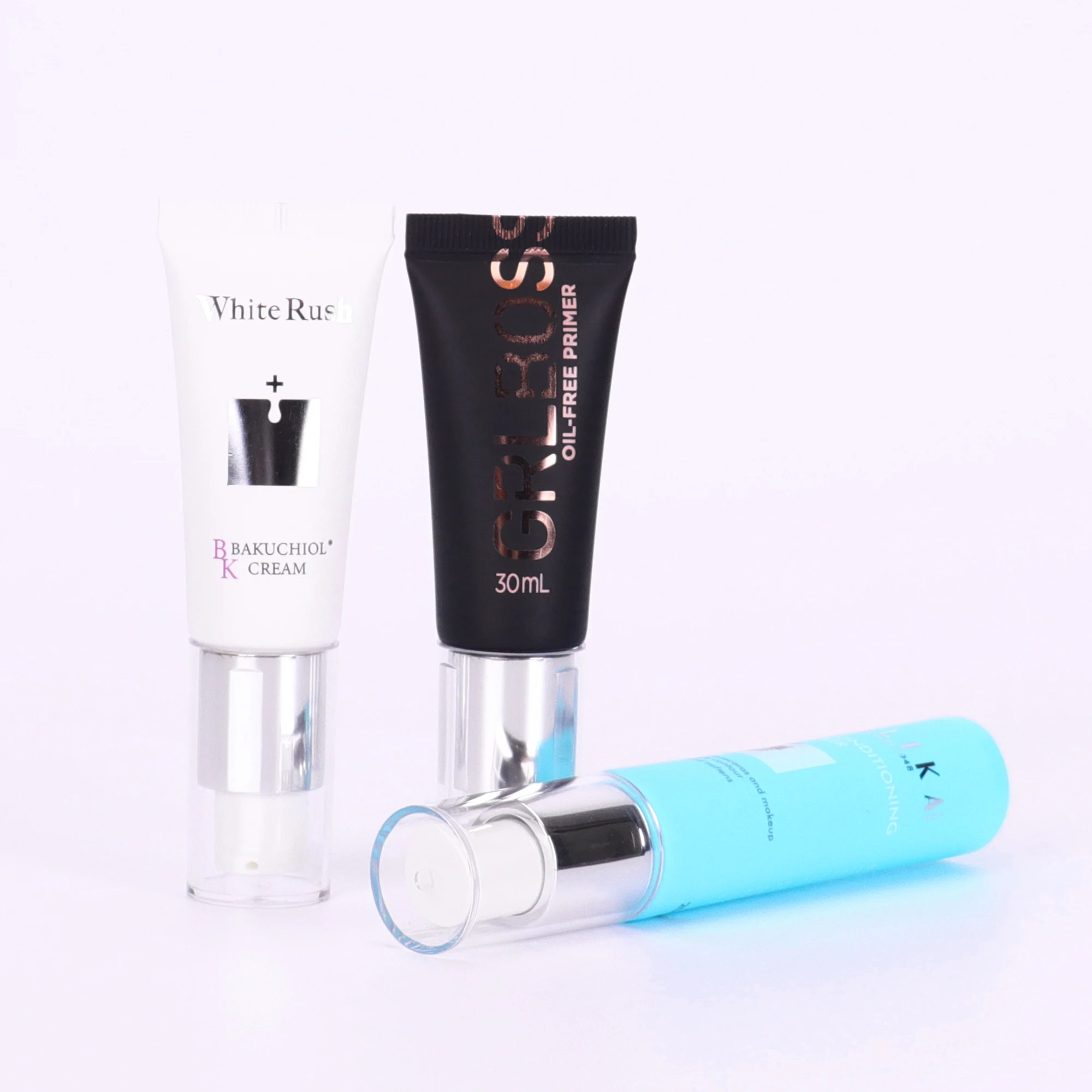 20ml 30ml 50ml 25mm Diameter White Matte Black Skincare Cosmetic Plastic Packaging Hot Stamping Tube For Eye Cream