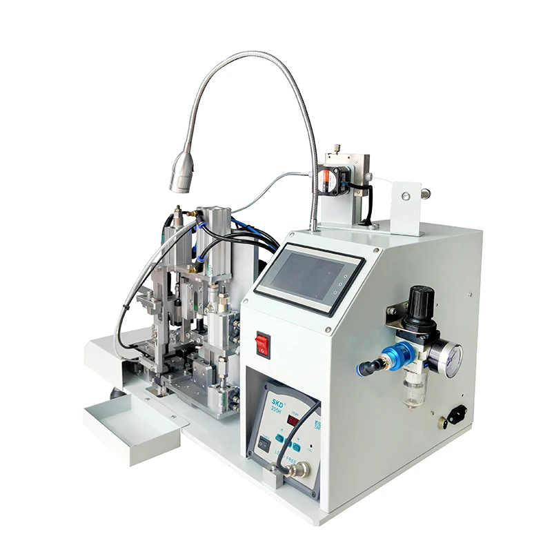 Latest Semi-Automatic USB Data Cable Making Equipment Used Soldering and Stripping Machine with PLC and Motor Core Components