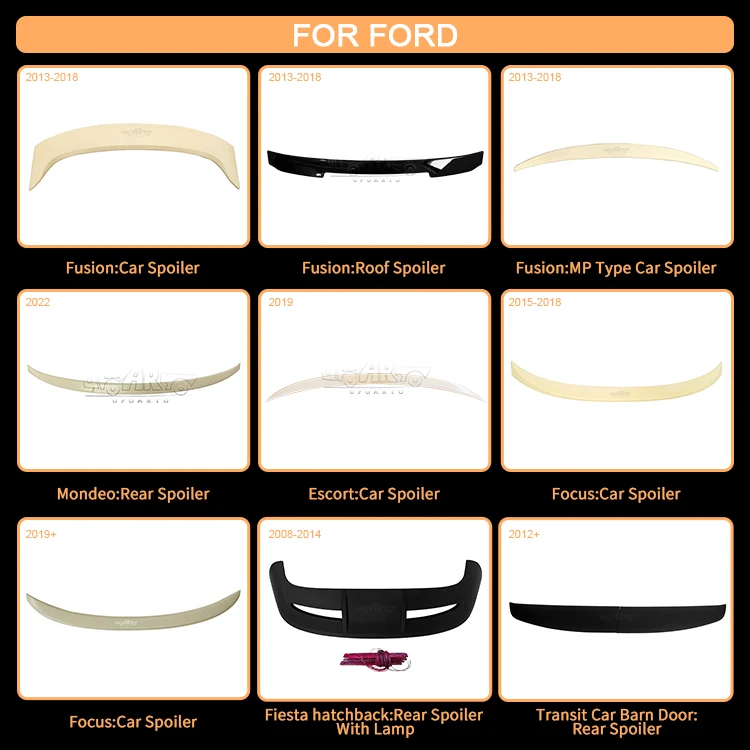 Haosheng Factory ABS Carbon Fiber ST Style Car Rear Spoiler For Ford Focus MK 3 MK3 Hatchback 2012 2013 2014 2015 2016 2017 2018