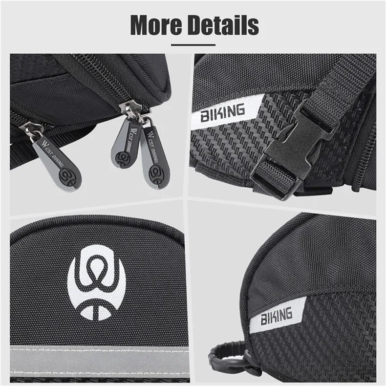 WEST BIKING 1.1L Large Seatpost Mtb Car Bike Tail Cushion Bag Pack Phone Pouch Pocket Waterproof Cycling Bag
