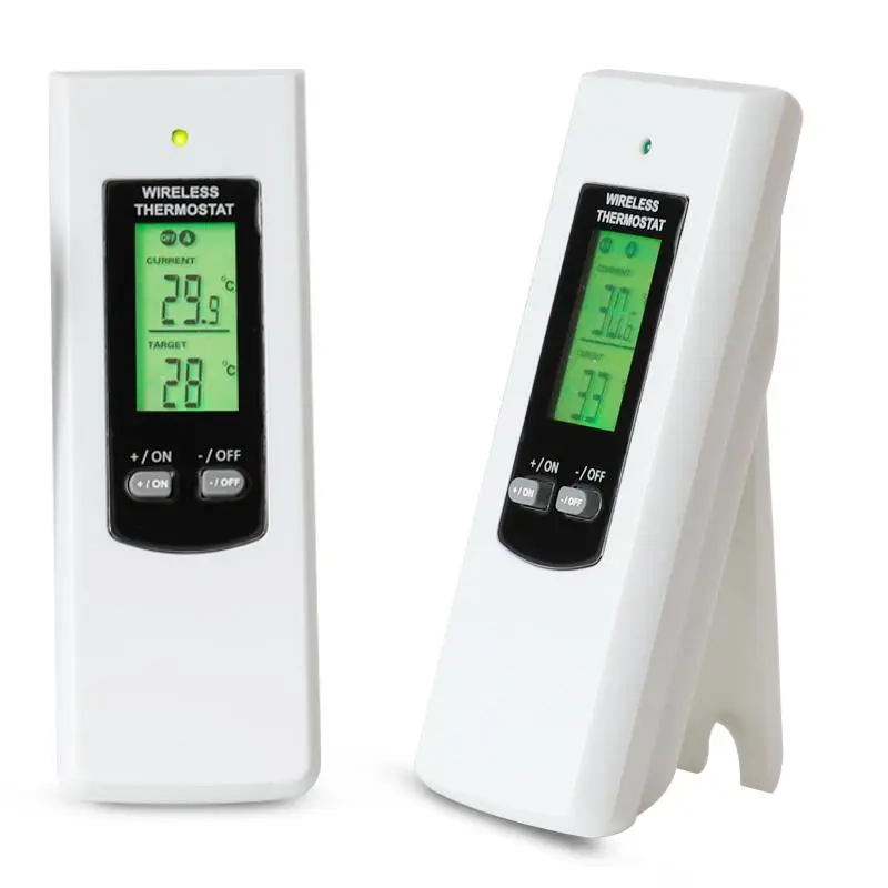 Automatic Wireless Thermostat RF EU/US/UK Plug Temperature Controller Socket LCD Display with Green Backlight Thermoregulator