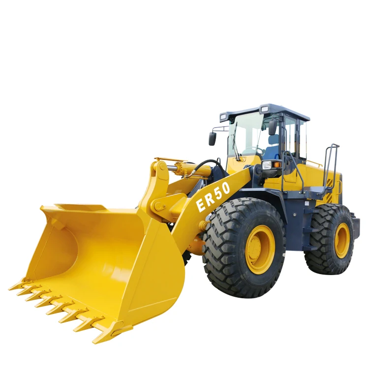 Construction Machinery EVERUN 4WD Diesel Engine ER50 China heavy 5.0Ton bucket shovel Wheel Loaders for sale
