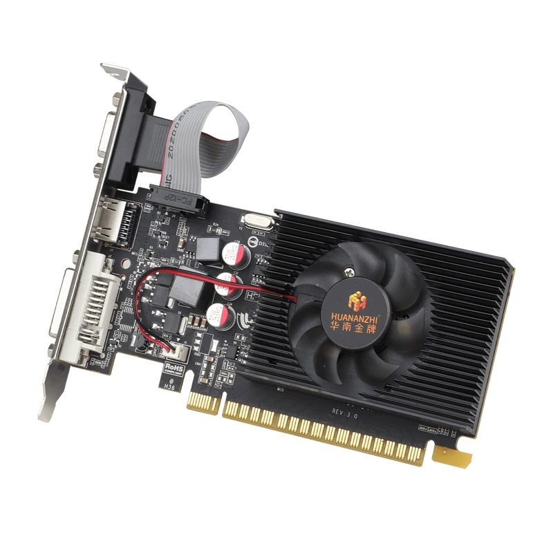 HUANANZHI GT220 1G LP GeForce Graphics card Gaming Gpu video card SDDR3 128BIT PCI Express 3.0 16X 1*HDMI+1*DVI+1*VGA 1336MHZ