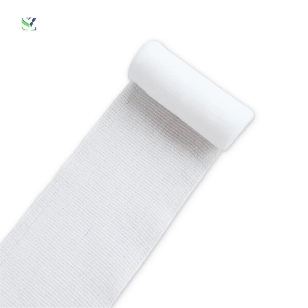 SZ cotton gauze roll bandage making custom size fluff-dried gauze bandage gauze roll