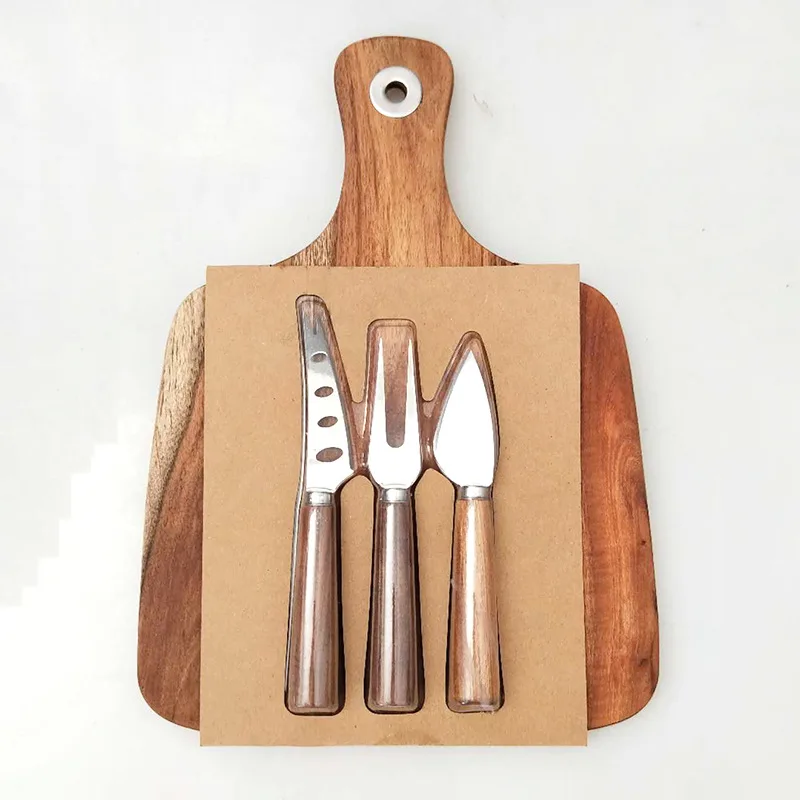 Великолепная сыра 4pcs инструмент комбинации Charcuterie Магнитная деревянная доска для с столовый нож и
