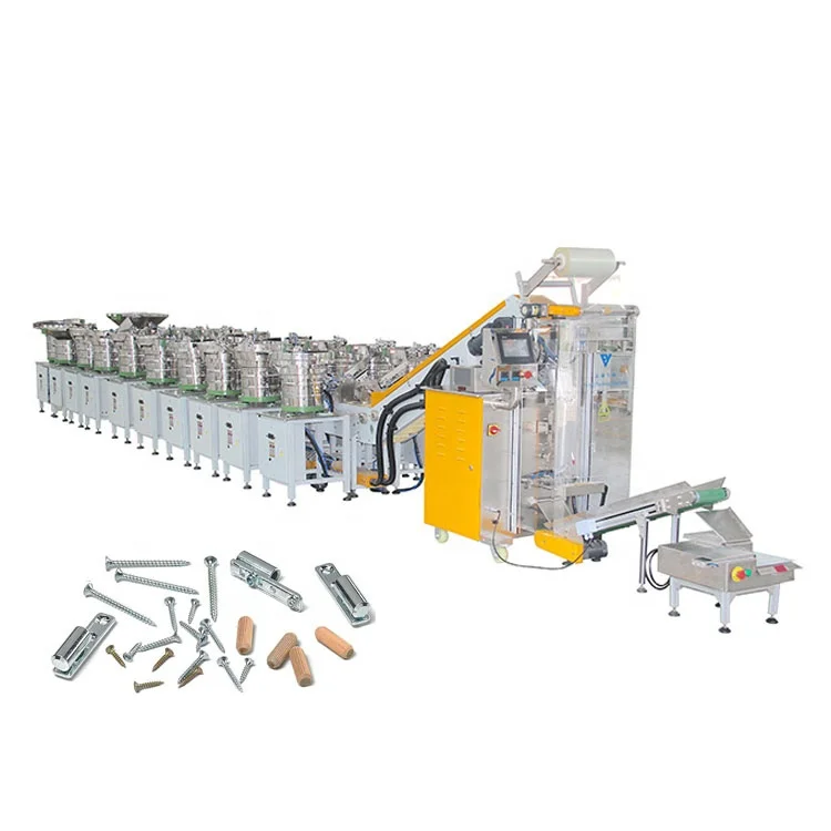 Automated Furniture Hardware Fittings Small Parts Counting Packing Line