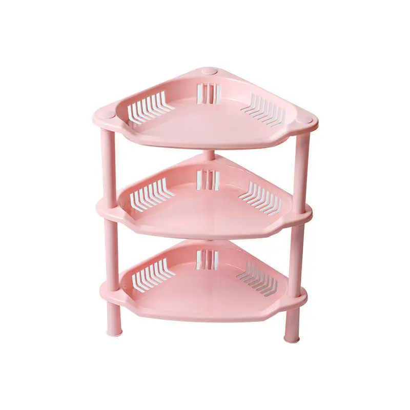 3-Tier Triangle Plastic Corner Organizer Bathroom Shower Caddy Shelf Kitchen Storage Rack Holder