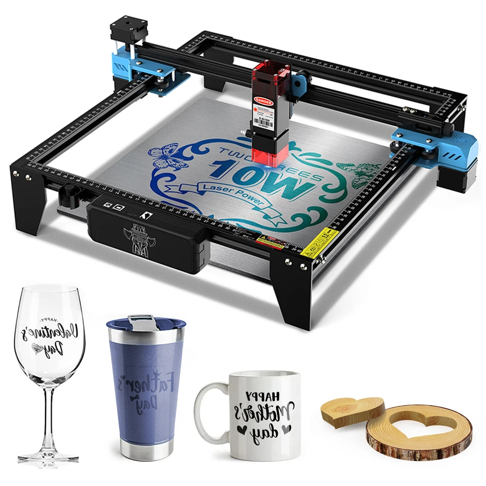 Hot New Twotrees TTS10 Mini Automatic DIY Cutting & Marking Machine for Various Materials Including Wood Stone Engraving